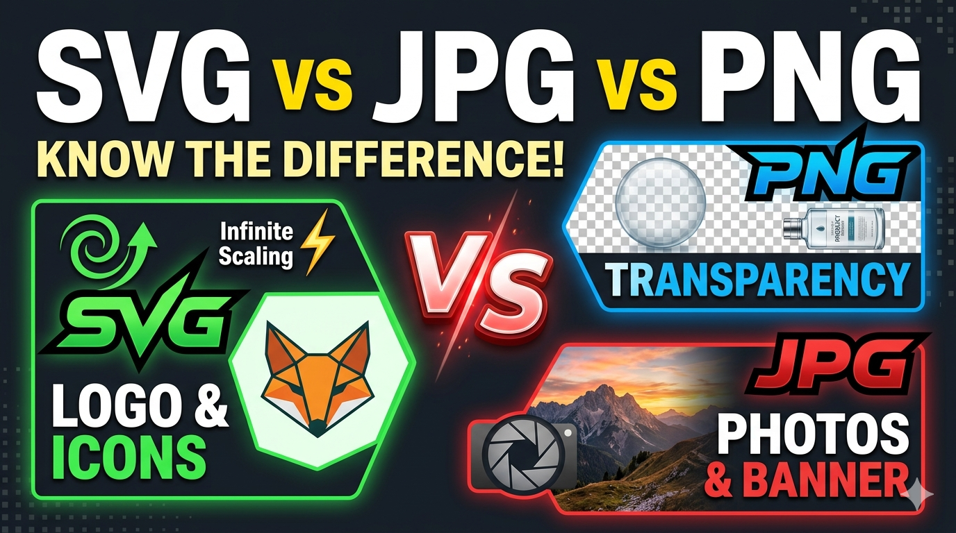 SVG vs JPG vs PNG Which Image Format Should You Use and When